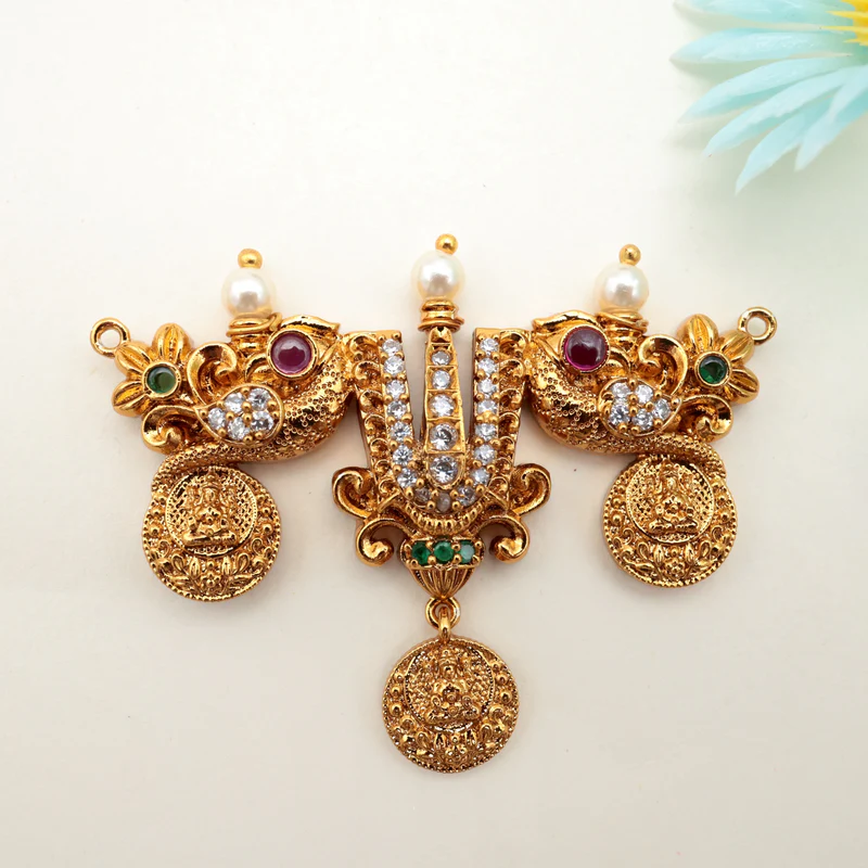 Antique Gold Lakshmi Coin Thiruman Dollar For Pendants